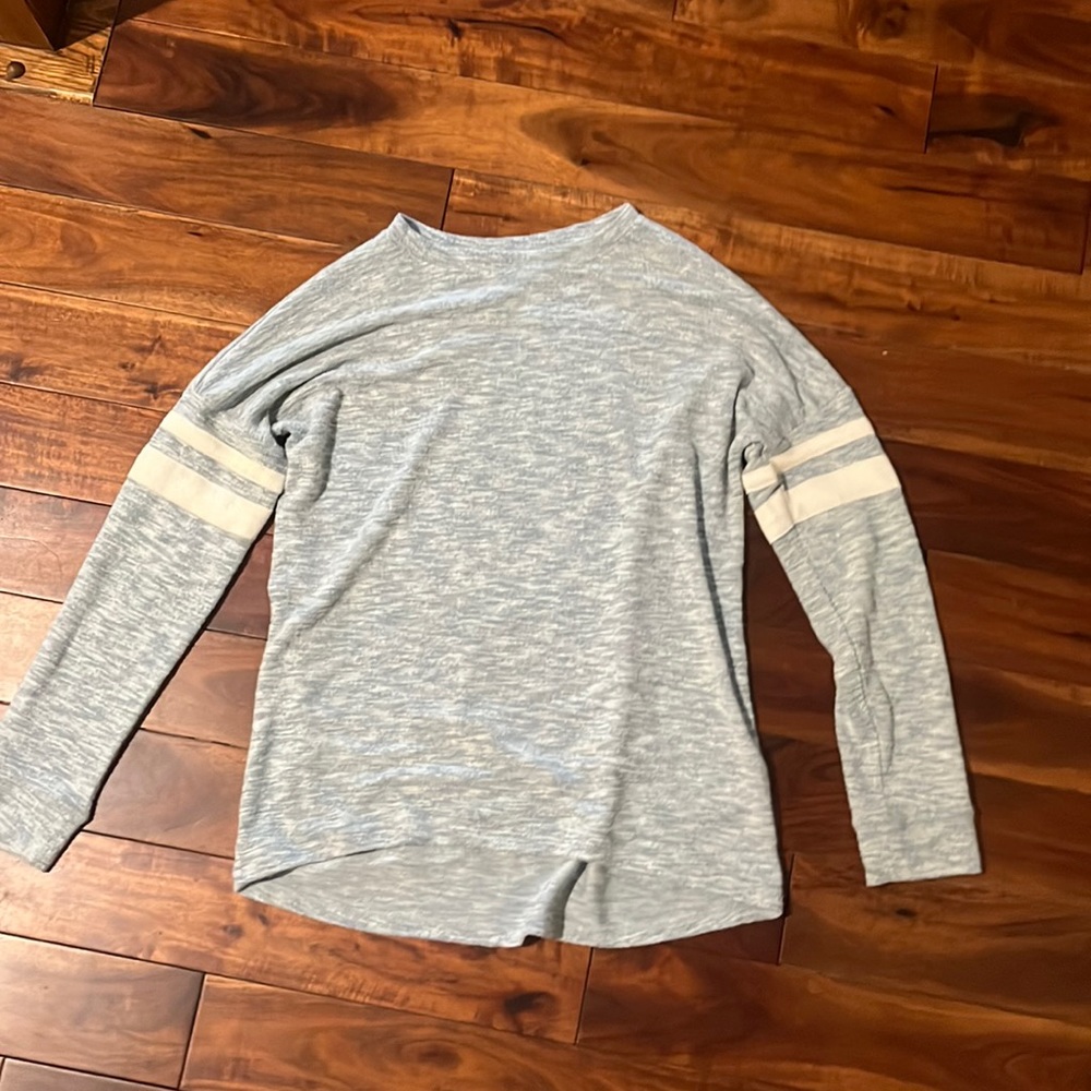 light blue long sleeve T-shirt, girls large Rumi and Ryder